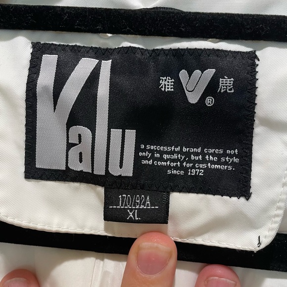 YALU Unisex Alternative Goth Goose Down Hooded Ski Snowboarding Puffer Coat - Picture 10 of 14